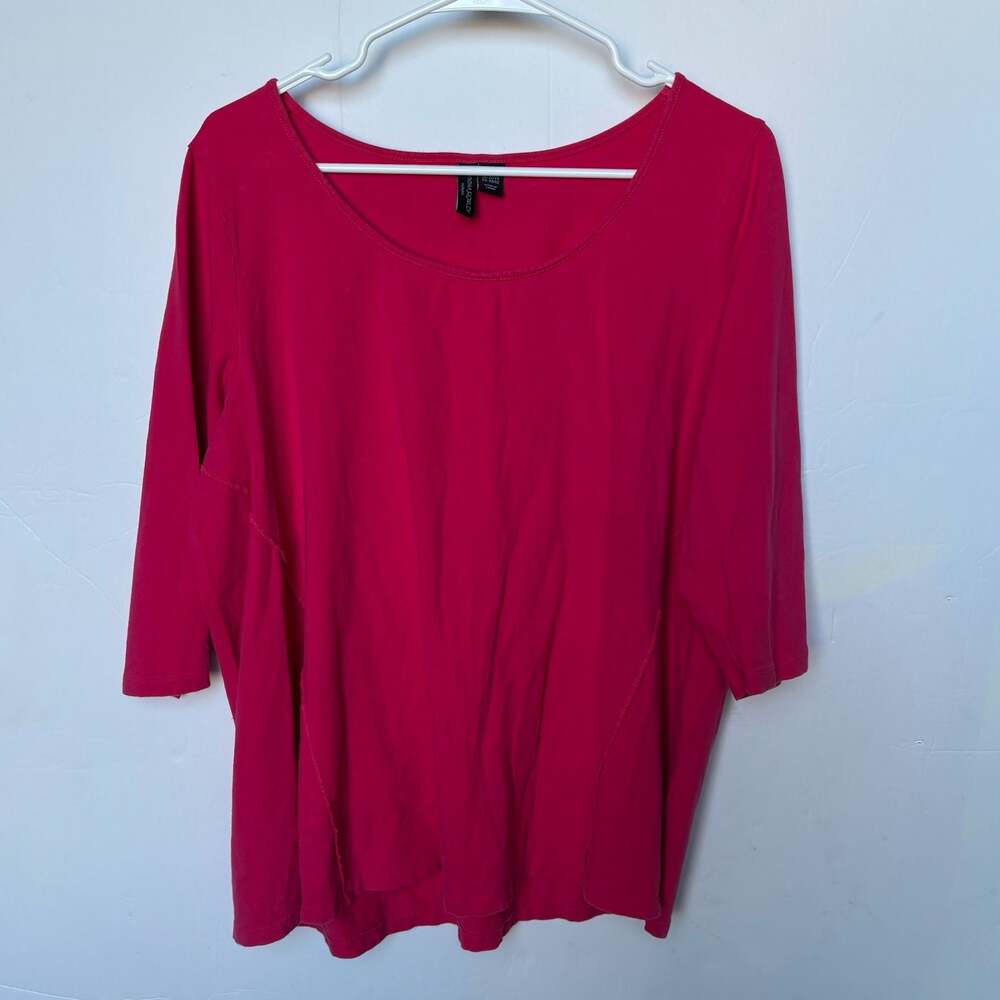 Cynthia Rowley Woman Pink Scoop Neck 3/4 Sleeve Top Size 2X